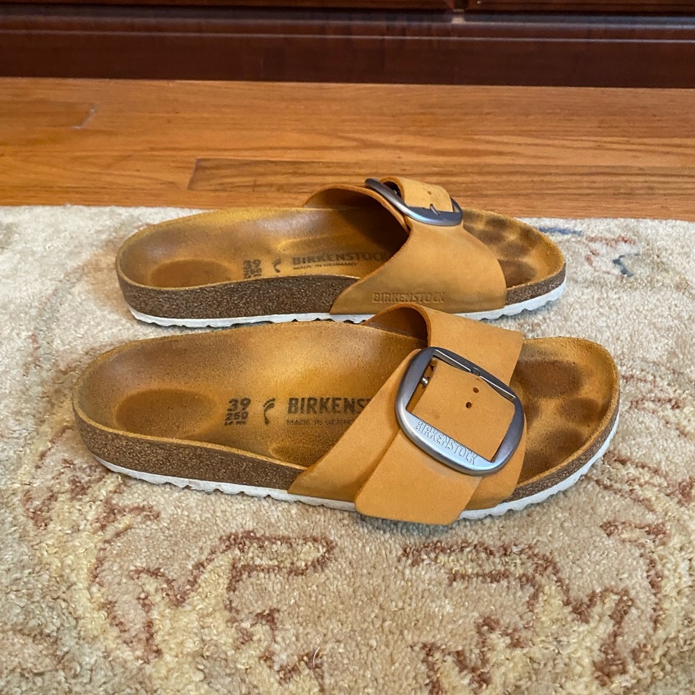 Birkenstock Yellow Big Buckle Sandals